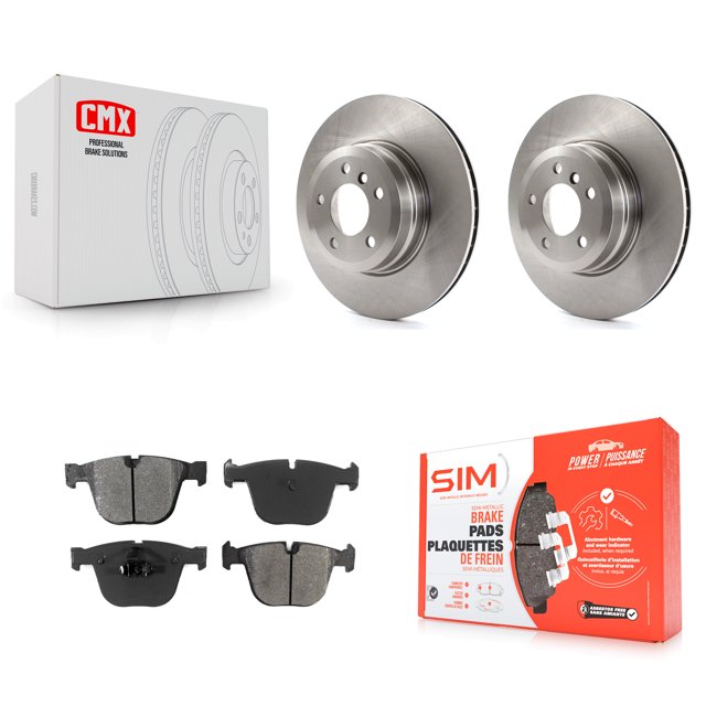 Transit Auto Rear Disc Brake Rotors and Semi-Metallic Pads Kit for Car BMW X5 X6 K8S-101977