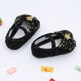 thumbnail image 4 of Siilsaa Girls Shoes Dress Shoes Flower Girl Flats Ballet Bow Mary Jane Ankle Strap Wedding Party Shoes for Toddler Little Big Kid Black,5, 4 of 6