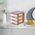 thumbnail image 4 of Plastic Storage Drawers, Drawer Desktop Storage Bin Unit Small Plastic Drawers Organizer Mini Storage Bin Container Organizer for Kitchen, Pantry, Desk Document Coffee, 4 of 7