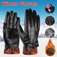 thumbnail image 2 of Youmylove Gloves Women Winter Mittens Water-Proof Leather Touchscreen Lined Warm Gloves, 2 of 9