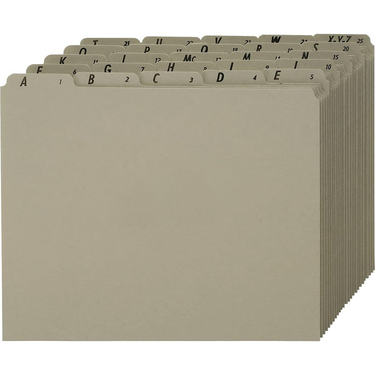 Pendaflex A-Z Office Supplies, Top Tab Recycled Gray
