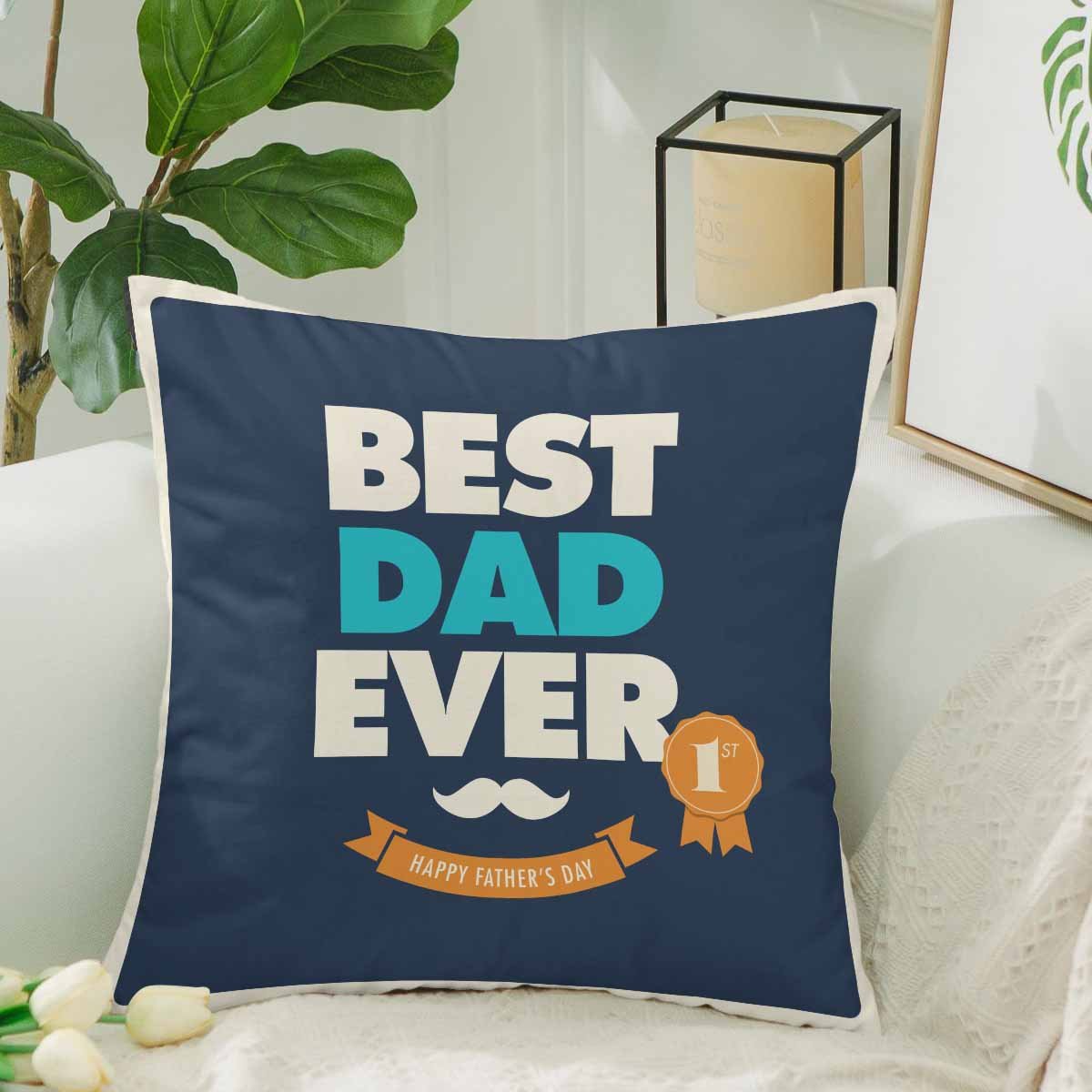 Gift Fathers Day Pillowcase Motif I Luv Dad Pillow