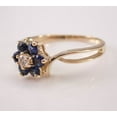 thumbnail image 5 of 2 Ct Round Cut Simulated Blue Sapphire Engagement Ring In 14k Yellow Gold Plated, 5 of 5