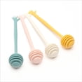 thumbnail image 2 of 7in PP Honey Dipper Stirring Rod, Yellow/Pink/Blue/White Honey Stick with Hanging Design, for Honey, Coffee, Milk Powder & Desserts(Blue), 2 of 6