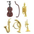 thumbnail image 1 of MasteelfCA 1 Ensemble Mini Ornement de Violon Mini Modèle d'Instrument de Musique Maison de Poupée Trompette Ornements, 1 of 8
