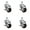 4 Swivel - Top Lock Brakes - Black, variant on 3.5 Inch Black Polyurethane 12MM Threaded Stem Caster with Brake