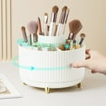 thumbnail image 3 of Caja de almacenamiento de maquillaje giratoria 360, organizador de gran capacidad para baño, portátil, lápiz labial, pincel de maquillaje, portalápices, 3 of 5