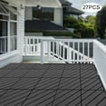thumbnail image 3 of Fichiouy 27 Pcs Plastic Composite Interlocking Deck Tiles Decking Flooring Deck Interlocking for Patio Garden Porch Living Room 12"x12", 3 of 17