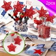 thumbnail image 3 of Taotanxi 2Pcs Natural Rattan Stars Decorations - Handwoven Wicker Pentagram Wall Hanging for Christmas Tree, Table Centerpiece, Vase Filler, Farmhouse Home Decor (Red, 2.36 Inch), 3 of 7