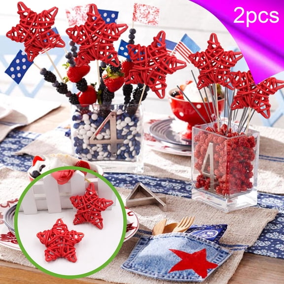 Orangide Rattan Woven Star Ball 2 PCS 2.4 Inch Woven Rattan Star Decorative Pendant For Vase Pet Toy Home Decor Hanging Ornament For Wall Boho