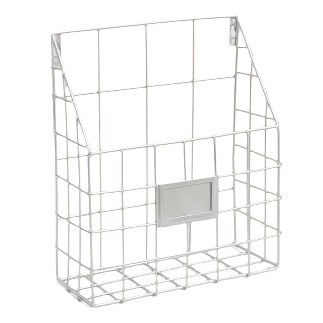 Feinib Storage Rack Clearance Wall Mounted Magazine Holder Wall File Organizer Mesh Hanging File Organizer Hanging Magazine Rack Metal Mail Organizer Storage Holder Magazine Document Rack for Home