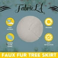 thumbnail image 6 of FabricLA Platinum Gray Faux Fur Tree Skirt Cut - 48-Inches with Rounded Edges (No Backing) for Christmas, 6 of 7