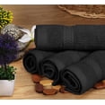 thumbnail image 3 of Utopia Towels 8 Piece Luxury Towel Set – Majestic Plush, Super Absorbent & Quicker-to-Dry, Thick 100% Ring Spun Cotton Towels for Bathroom, Spa & Hotel – 2 Bath, 2 Hand, 4 Washcloths, Black, 3 of 10