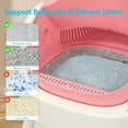 thumbnail image 2 of PetPivot Automatic Cat litter Box Self-Cleaning with Safety Protection, Mat and Trash Bags Included, Pink, 2 of 10
