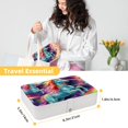 thumbnail image 5 of Unicorn Portable PU Leather Jewelry Box Organizer with Removable Compartment, Necklace Holder, Bracelet Holder, 5 of 6