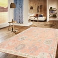 thumbnail image 6 of Pasargad Home Oushak Hand-Knotted Wool Salmon Area Rug 9' 3'' X 12' 2'', 6 of 6