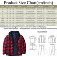 thumbnail image 5 of Chaqueta tipo camisa para hombre, con capucha extraíble, a cuadros, acolchada y forrada, abrigos de invierno, sudadera gruesa, ropa de abrigo, camisas para hombre, 5 of 5