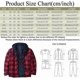 thumbnail image 5 of Chaqueta tipo camisa para hombre, con capucha extraíble, a cuadros, acolchada y forrada, abrigos de invierno, sudadera gruesa, ropa de abrigo, camisas para hombre, 5 of 5