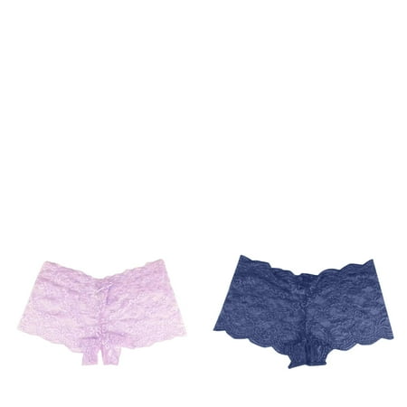 Wijhcboe 2 Pack Women s Bikini Underwear Women Seamless Cotton Sexy Underwear Sexy Lace Underwear for Women Open Panties Multi Color Variety Underwear for Women Plus Size Womens Cute Underwear Varie