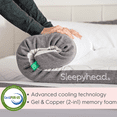 thumbnail image 6 of Sleepyhead Queen 3 Inch Premium Super Mattress Topper – Gel & Copper Infused Memory Foam Bed Topper – Cooling, Soft Support + Comfort, Foam Made in USA, CertiPUR-US Certified (Queen 3"), 6 of 7