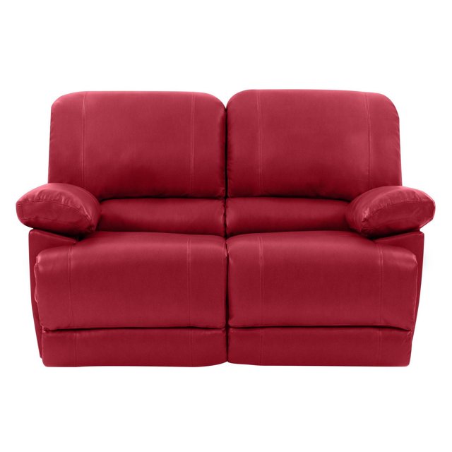 CorLivingPlush Power Reclining Bonded Leather Loveseat with USB Port