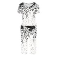 thumbnail image 6 of Women’s Floral Capri Pajama Set – Short Sleeve Lounge Set (2025 Spring/Summer Cozy Essential), 6 of 6