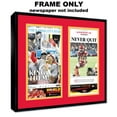 thumbnail image 3 of 11x22 Newspaper Frame - with Red and Yellow Double Mat - Made to Display Newspapers Measuring 11x22, 3 of 5