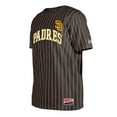 thumbnail image 2 of Men's New Era Brown San Diego Padres Throwback Pinstripe T-Shirt, 2 of 5