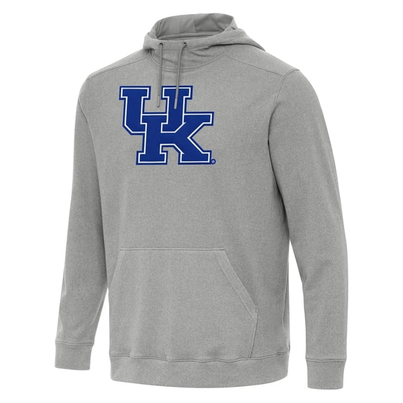 Men's Antigua Heather Gray Kentucky Wildcats Cloud Pullover Hoodie