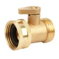 thumbnail image 1 of 3/4 Inch Garden Hose Water Pipe Connector Brass Valve Faucet Taps Splitter With Shut Off Switch, 1 of 5