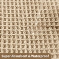 thumbnail image 3 of Upgraded Waffle Bath Mat, Super Absorbent Non Slip Bath Mats for Bathroom Floor, Machine Washable Bathroom Rugs with Tassels, Rubber Backed Bathroom Mats, Ultra Soft, 16.9" x 24", Khaki, 3 of 8