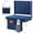Blue, variant on Gianna Stadium Seats with Back Support, Thick Padded Folding Chair with Cup Holder and Storage Pocket for Sports Events, Black