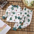 thumbnail image 2 of TAIAOJING Autumn Children's Underwear Cartoon Printing Set Cotton Baby Cotton Warm Boys And Girls Long Sleeve Pajamas Homewear 3-6 Months, 2 of 5