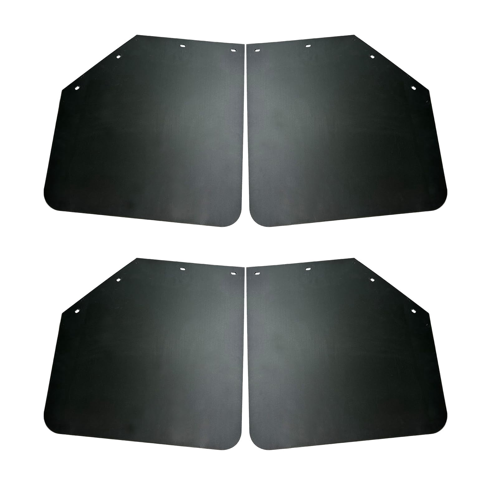 BST BSSP Set of 4 Semi Truck Mud Flaps 24"x24", Black Angled Universal Heavy Duty MudFlaps for Semi Truck Tractor Trailer Splash Guard Mud Flaps