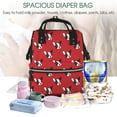 thumbnail image 5 of Balery Bulldog Red Mummy Backpack - Waterproof Twill Canvas, Large Capacity Diaper Bag with Multiple Pockets and Adjustable Straps, 5 of 6
