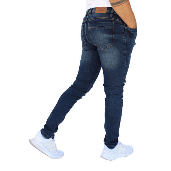 Pantalón de mezclilla stretch John Silver Corte skinny Color azul verdoso