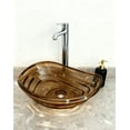 thumbnail image 3 of Transparent Amber Glass Vessel Sink, Modern Vanity Bowl with Pop-Up Drain for Bathroom | LAV-FWS102, 3 of 8