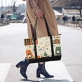 thumbnail image 4 of FORMRS Canvas Laptop Tote Bag for Women with 15.6" Computer Compartments Shoulder Handbag, Beige Cats Reading, 4 of 7