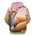thumbnail image 3 of Fox And Butterfly in Spring Garden-1 Men's Women New Sweatshirt Hoodie Men's Plus Size Sweatshirt Hooded Sweatshirt 3d Printed Street Men's Cloth, 3 of 6