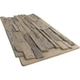 thumbnail image 4 of Ekena Millwork 49"W x 25 1/2"H x 1 1/4"D Acadia Ledge Stacked Stone, EverStone Faux Stone Siding Panel, Rockwall, 4 of 9