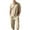 Khaki-05, variant on Rvwovn Men's Casual Summer Shirt and Shorts Set Linen-Blend Breathable Comfortable 2 Piece Outfit