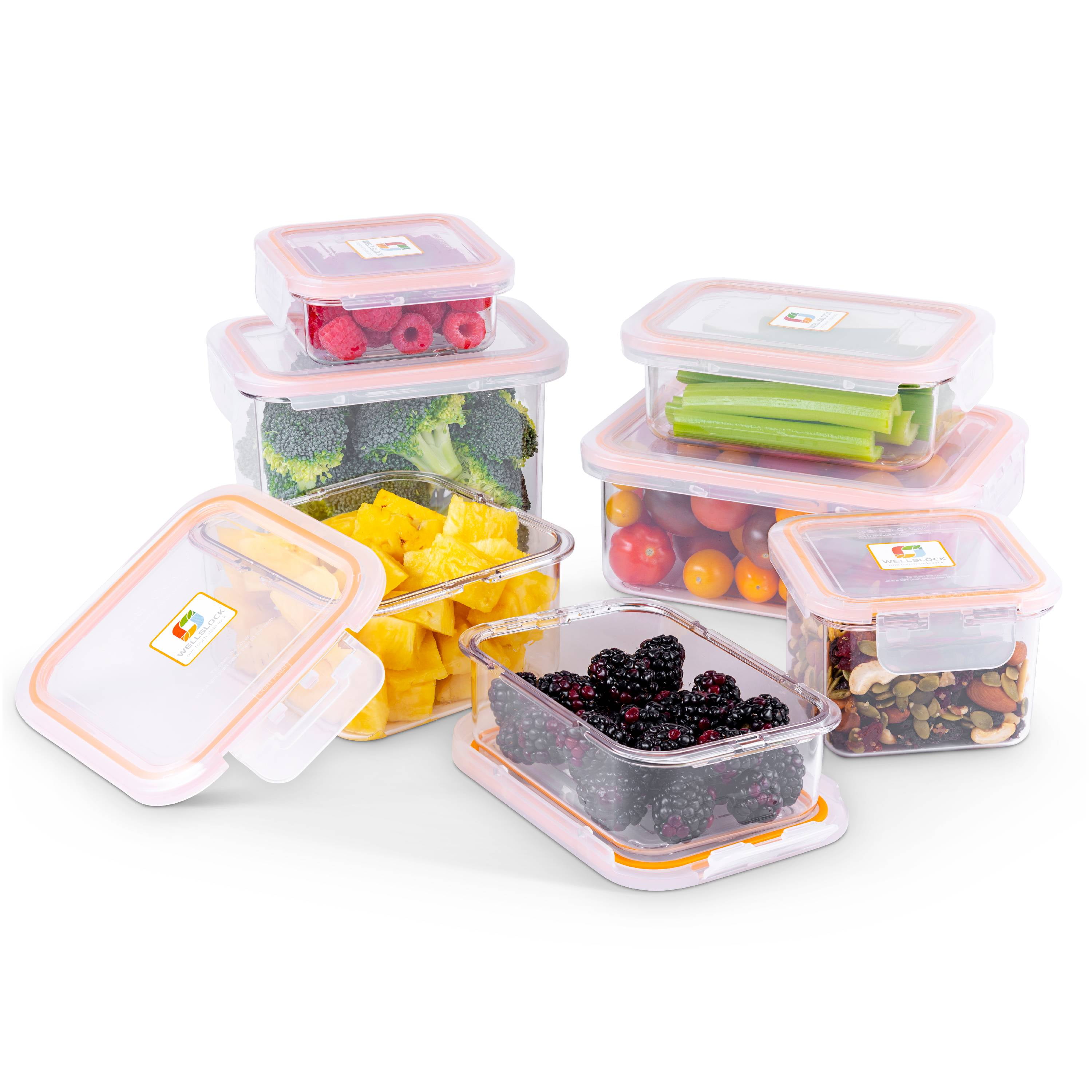 Wellslock WSL7KCA 14Piece Food Storage Container Starter Pack (Clear)