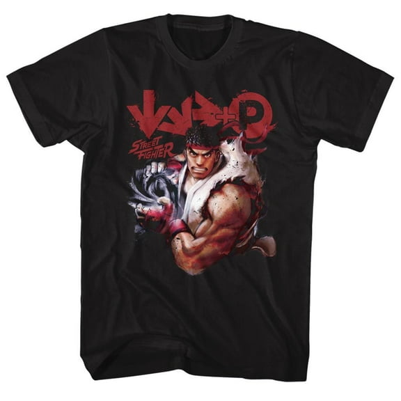 Street Fighter More Black Adult T-Shirt 2Xlt