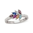 thumbnail image 2 of Personalized Leaves Birthstone Ring in 10K Gold by Jewlster, 2 of 5