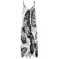 thumbnail image 6 of Elegant Monochrome Butterfly Seamless Pattern Sleeveless Dress Dresses Women Summer Women's Summer Clothing, 6 of 9