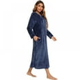 thumbnail image 2 of Peignoir à Capuchon en Molleton pour Femmes - Longue Robe Pelucheuse P-2TG, 2 of 9