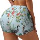 thumbnail image 1 of Balery Chinoiserie Floral Palm Tree Pantalones cortos de entrenamiento estampados para mujer, sin costuras, ajustados, para gimnasio, yoga, correr, deportes, ejercicio activo, fitness.-Large, 1 of 8
