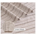thumbnail image 4 of 100% Cotton Sheets for Split King Size Bed - Crispy Cooling Percale Sheets - Breathable & Durable Split King Sheet Set - 16 Inches Deep Pocket Split King Size Sheets - Brown Stripes - 5 Pieces, 4 of 7
