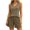 Khaki, variant on Tqcoqu Women's Solid Modal 2 Piece Pajama Set, V Neck Sleeveless Tank Top & Elastic Waist Shorts Soft, Summer Loungewear Sleepwear Outfit Set for Women,Beige Women's M-XXL