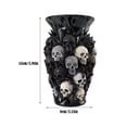 thumbnail image 3 of HuiXinOu Diamond Skull Vase, Gothic Resin Art Decor for Garden, Tabletop, Shelf Display, Halloween and Holiday Centerpiece, 3 of 7